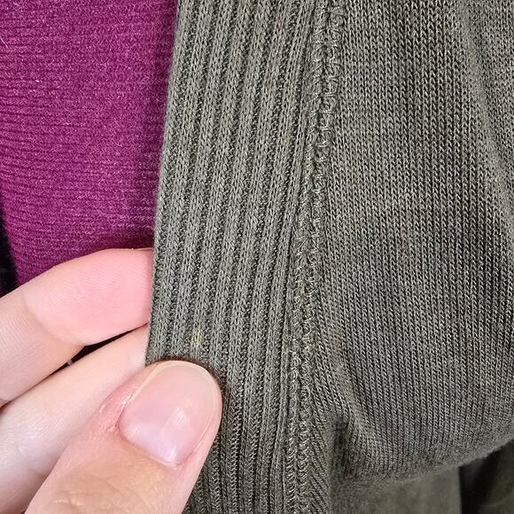 Women's Zenana Outfitters Green Lightweight Sweater Snap Close Cardigan | Large - Picture 10 of 10